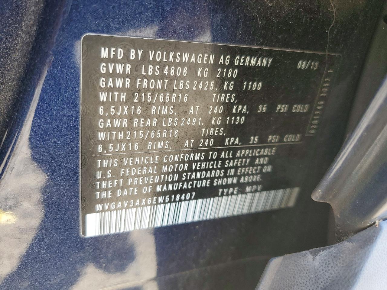 VOLKSWAGEN TIGUAN 2014 — 14