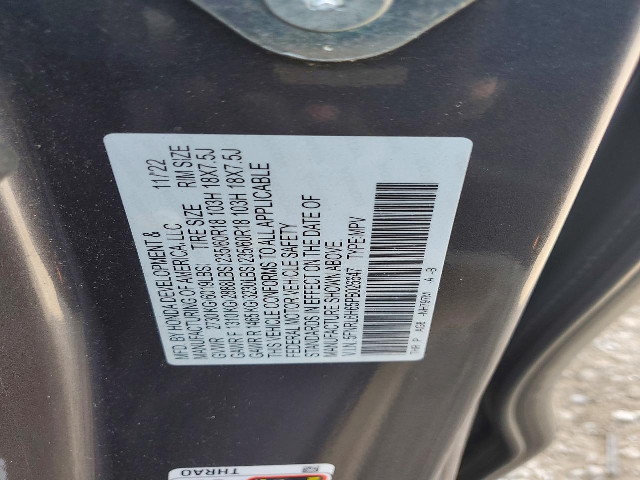 HONDA ODYSSEY 2023 — 14