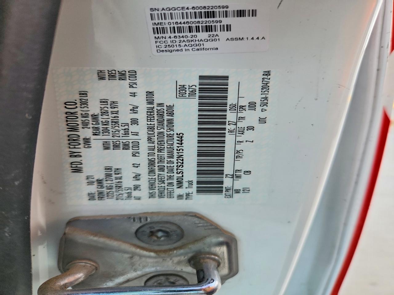 FORD TRANSIT CONNECT 2022 — 15