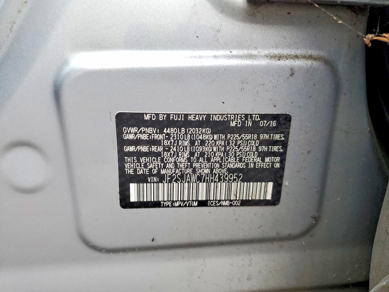 SUBARU FORESTER 2017 — 13