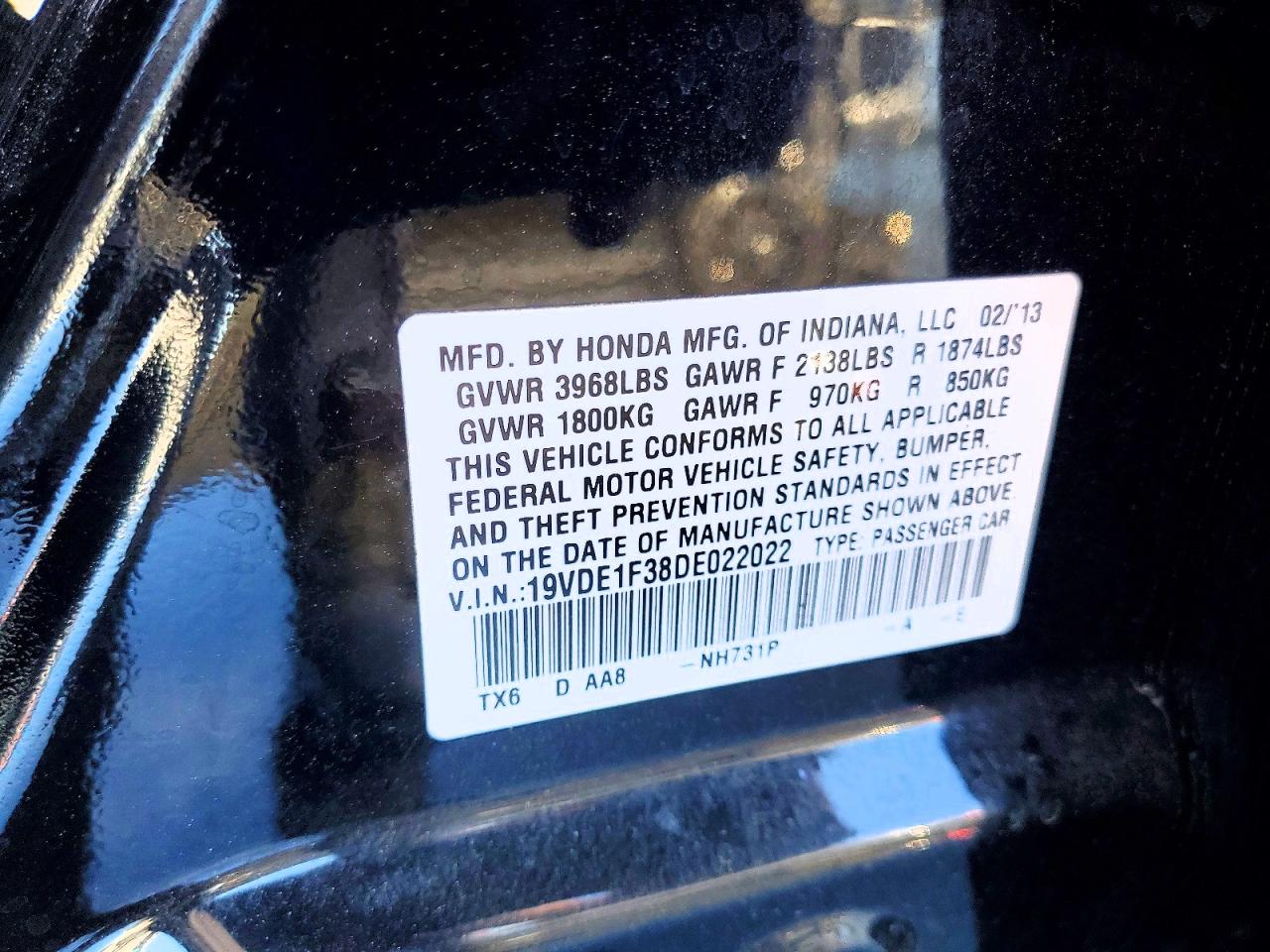 ACURA ILX 2013 — 14