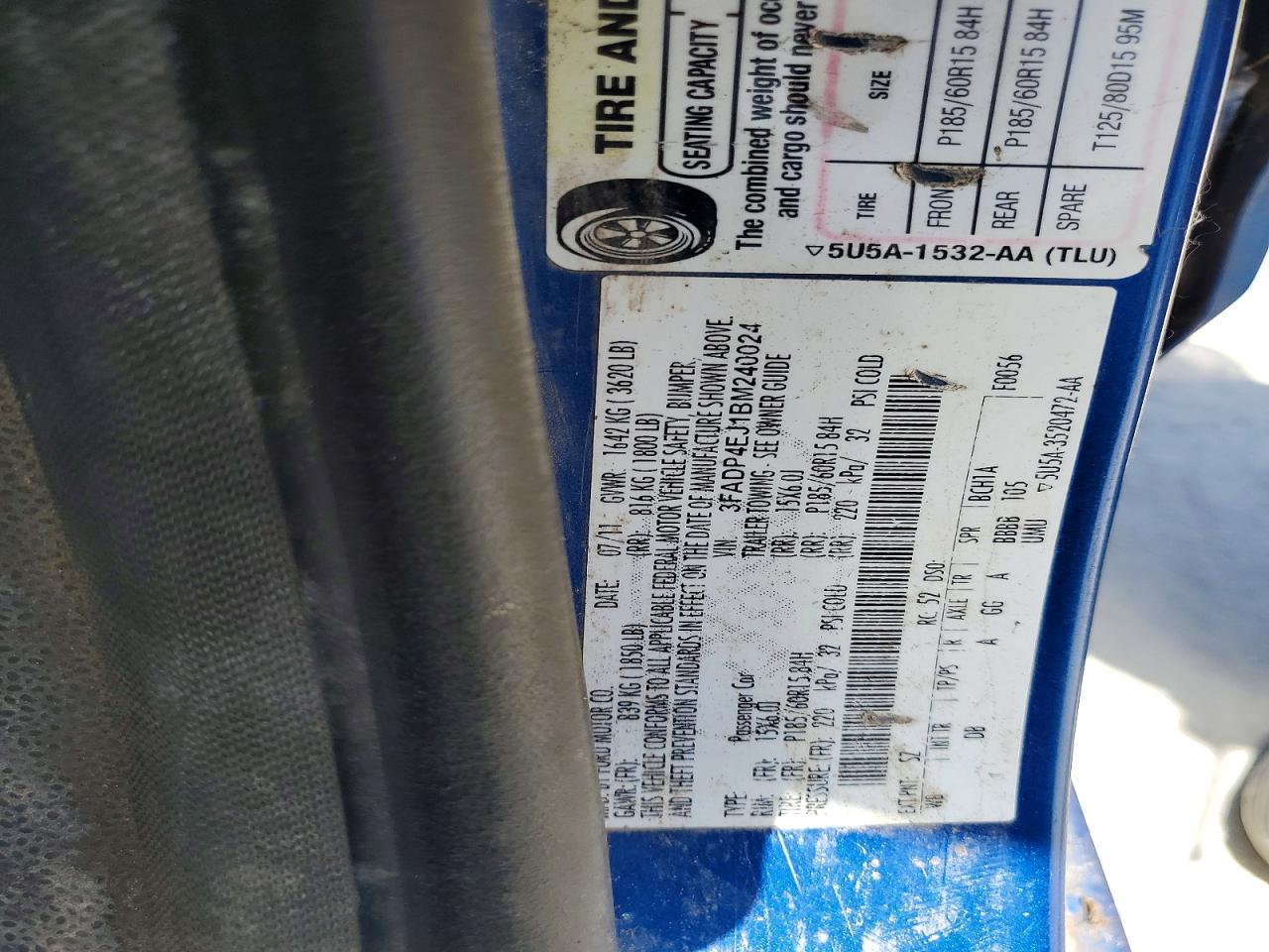 FORD FIESTA 2011 — 13