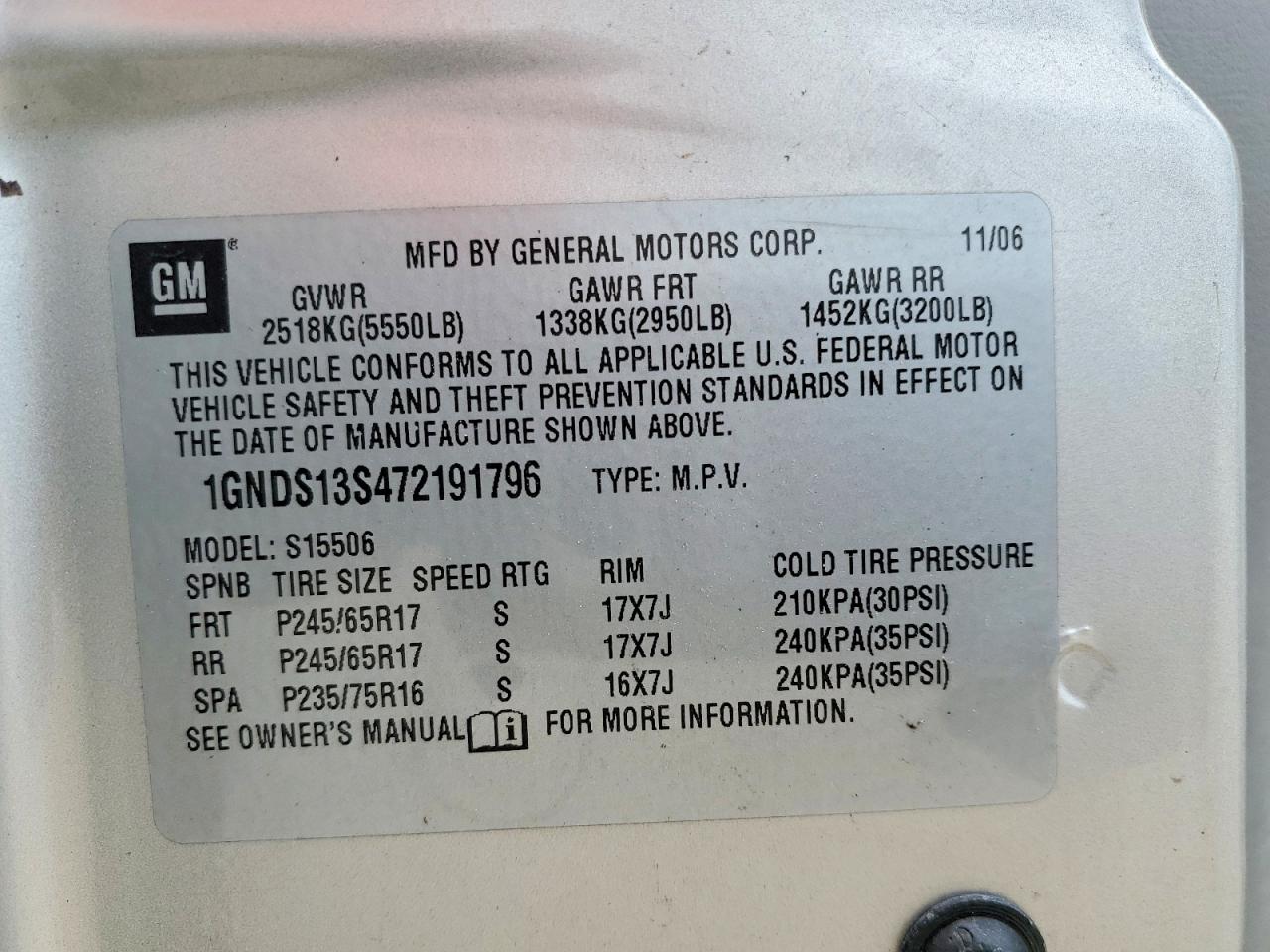CHEVROLET TRAILBLAZER 2007 — 14