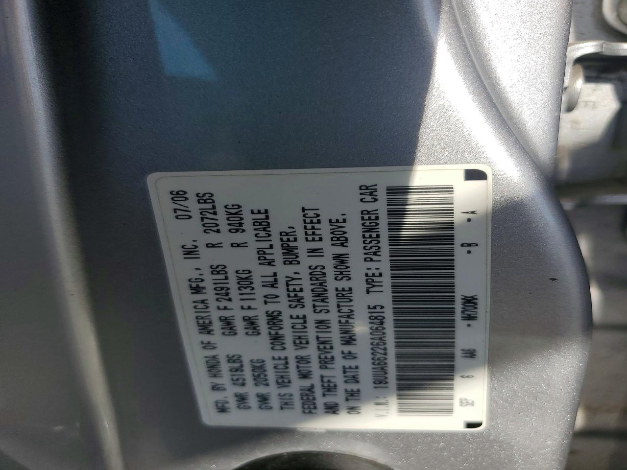 ACURA 3.2TL 2006 — 14
