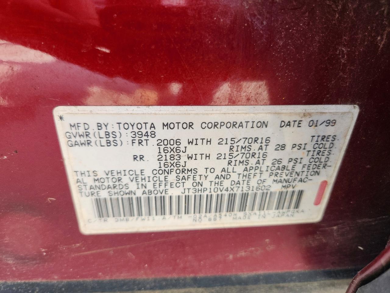 TOYOTA RAV4 1999 — 14