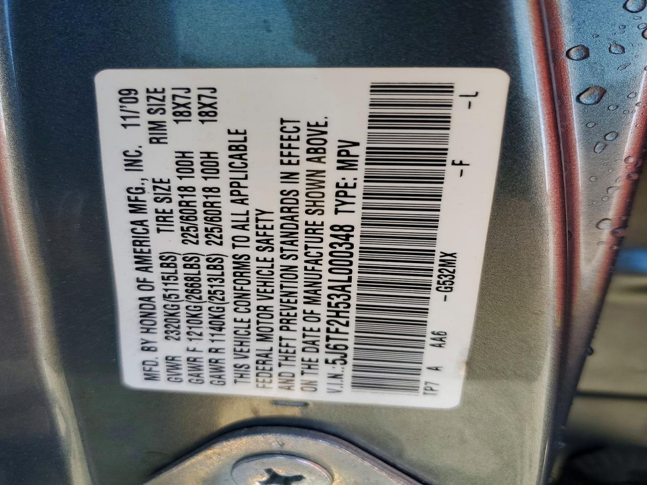 HONDA ACCORD CROSSTOUR 2010 — 13