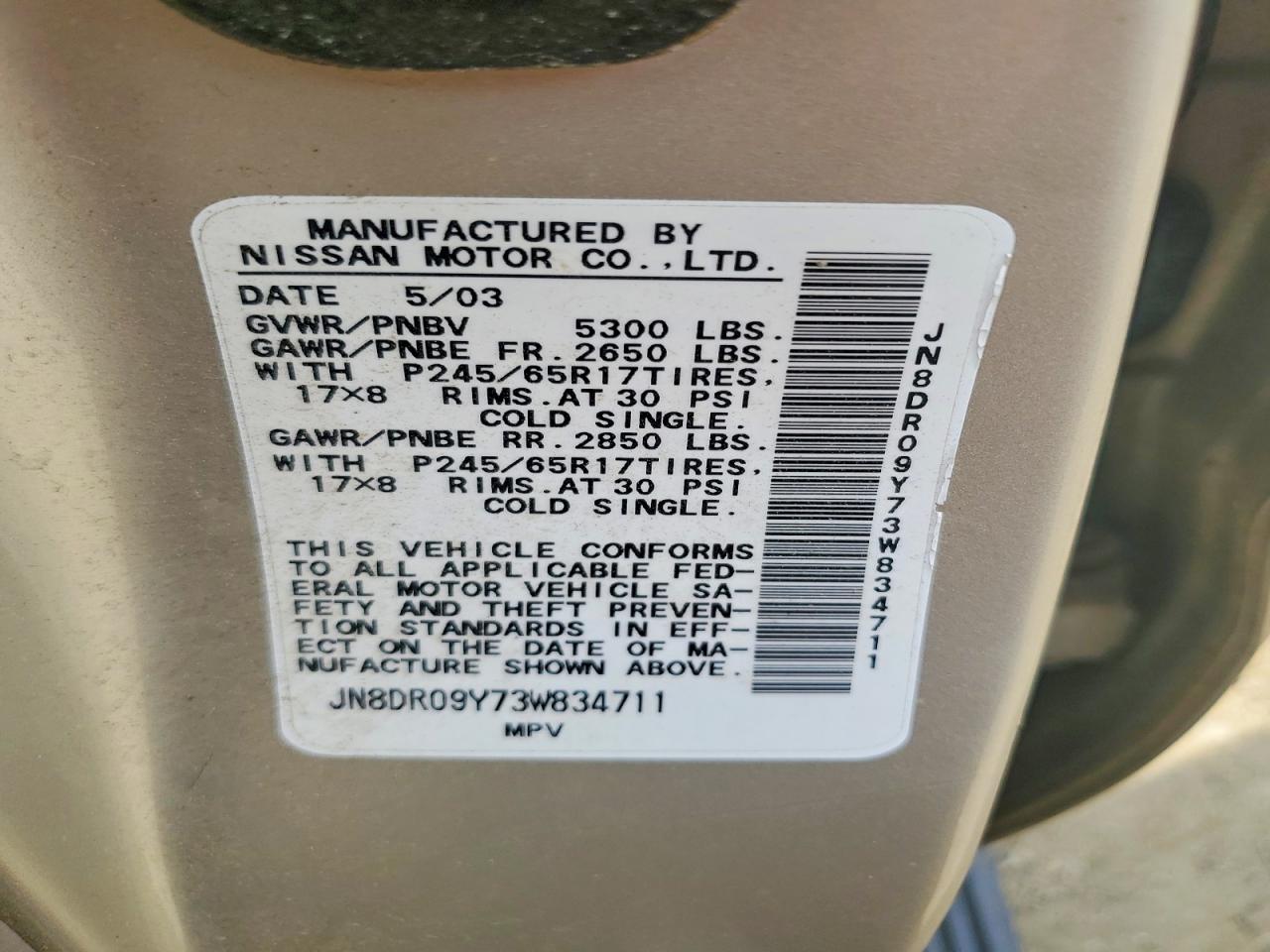 NISSAN PATHFINDER 2003 — 14