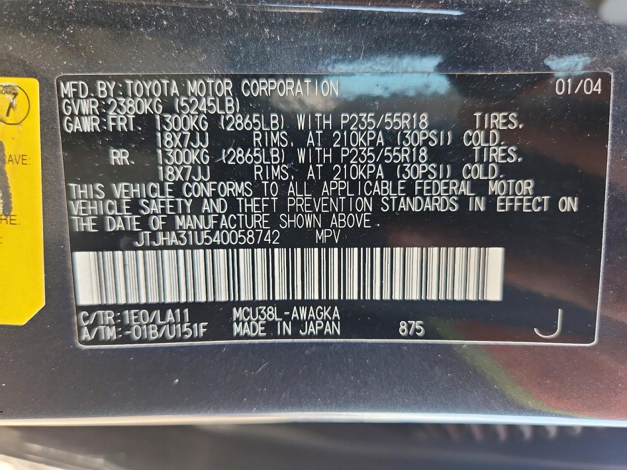 LEXUS RX 2004 — 13