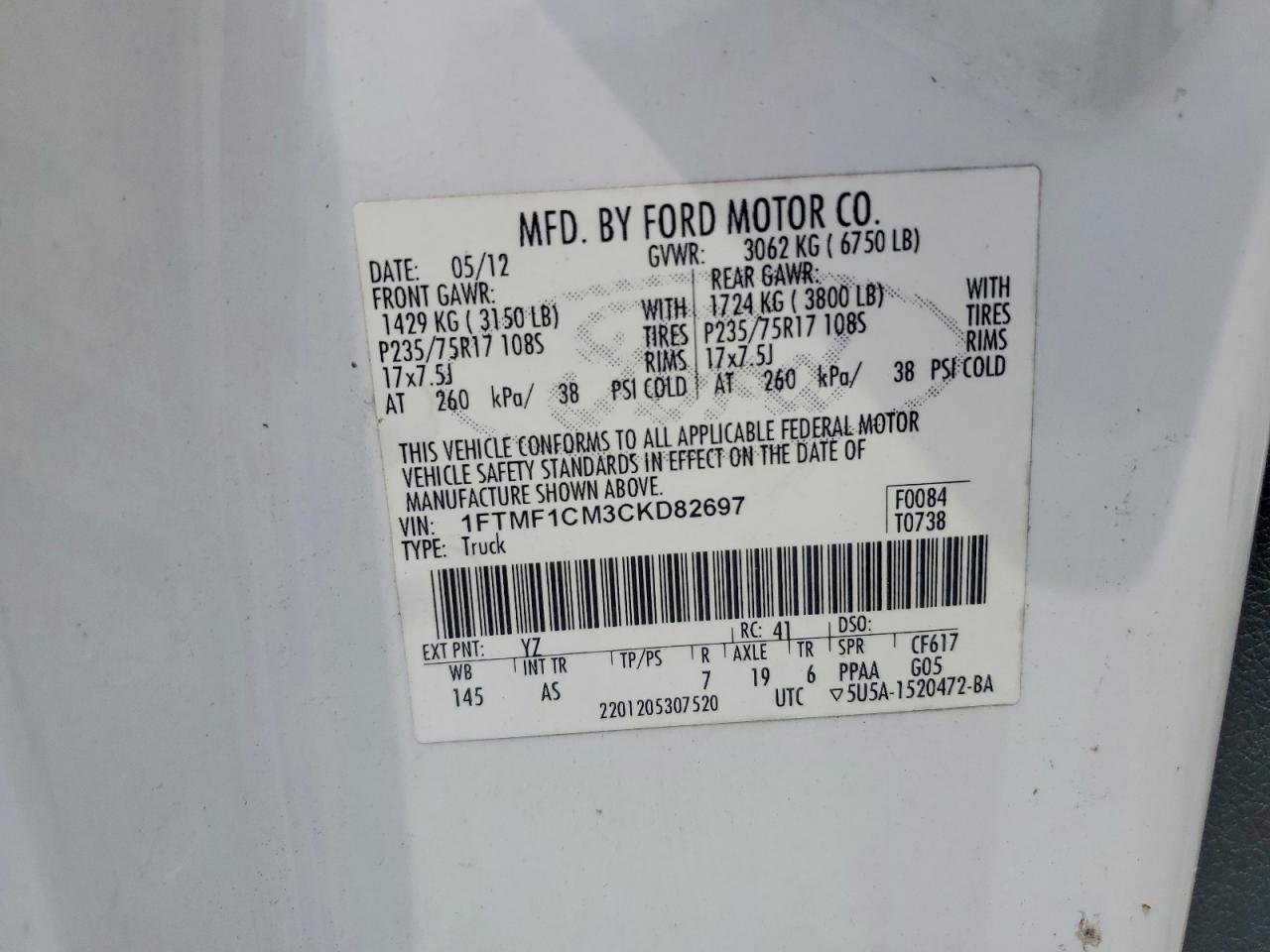 FORD F-150 2012 — 13