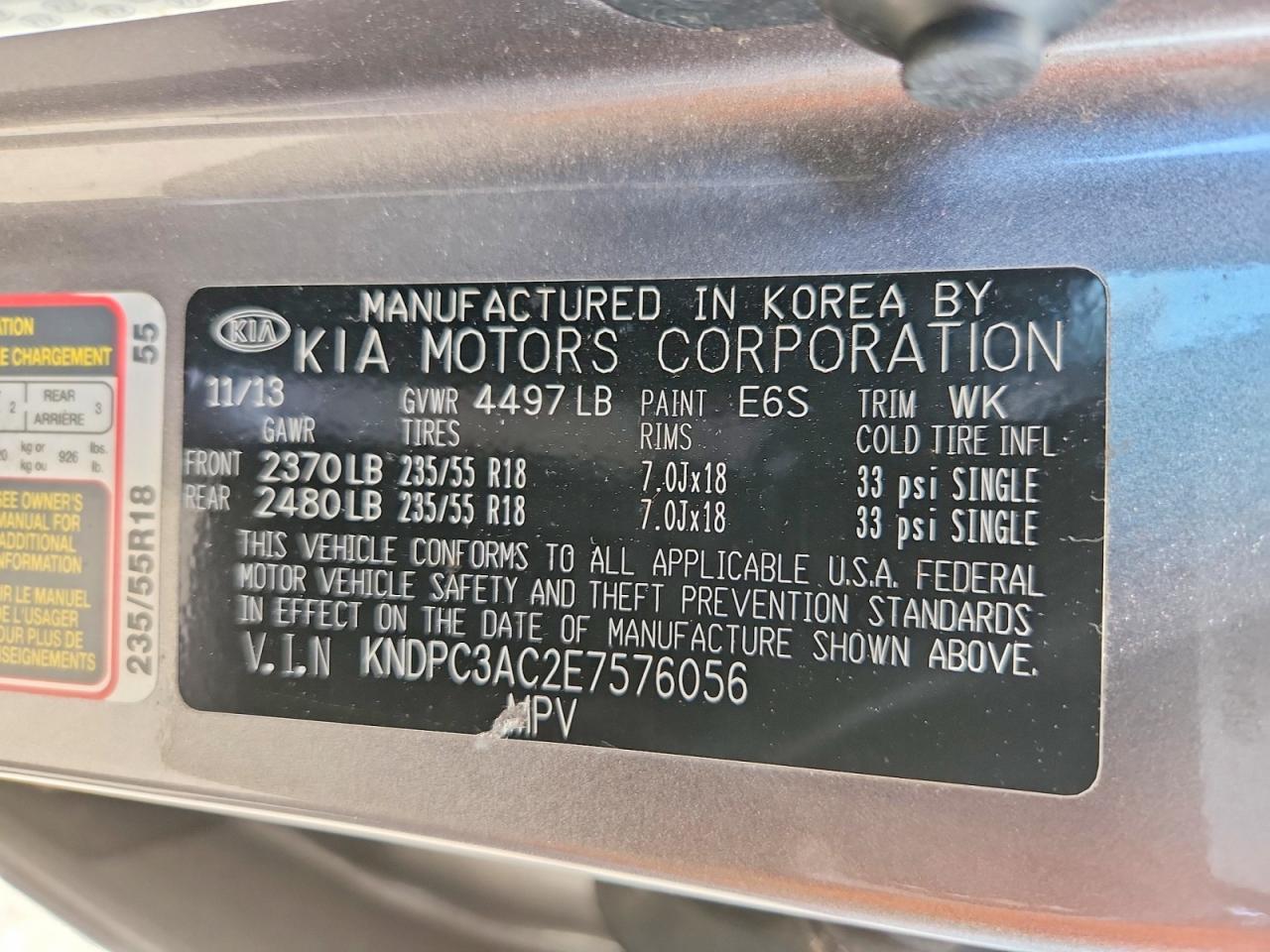 KIA SPORTAGE 2014 — 14