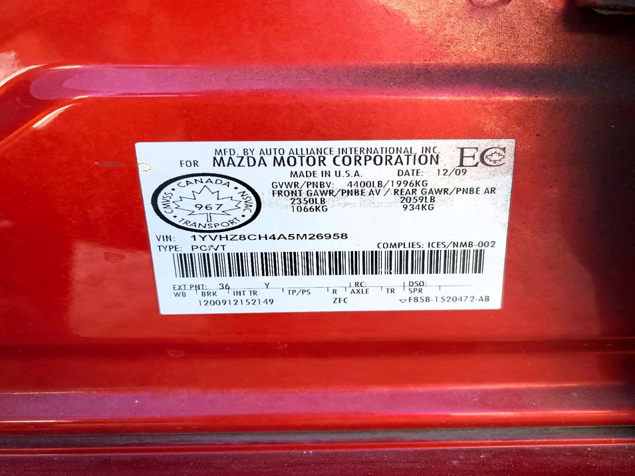 MAZDA 6 2010 — 13