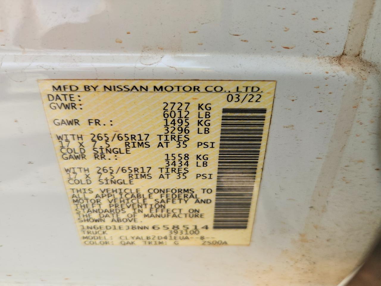 NISSAN FRONTIER 2022 — 13