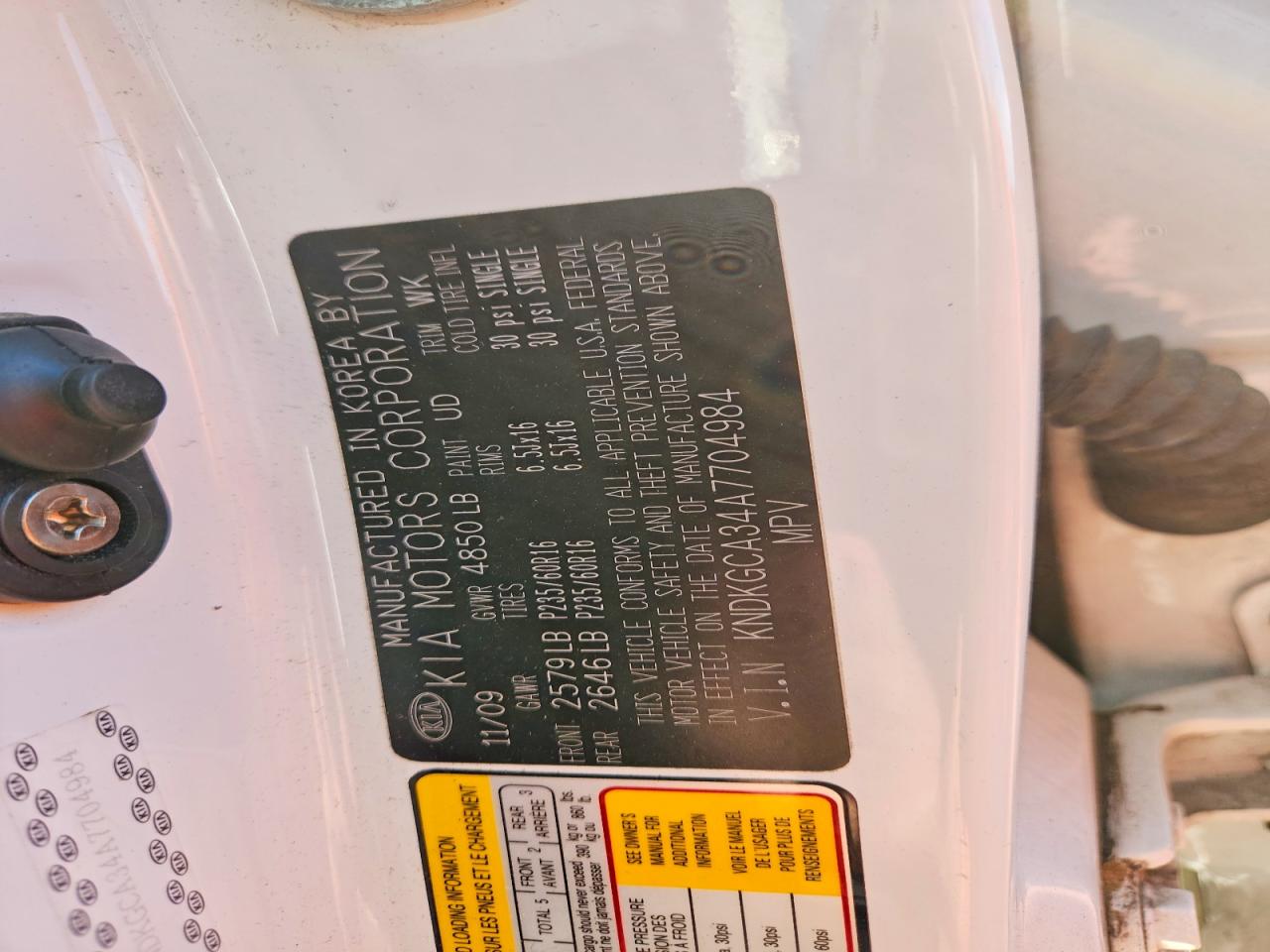 KIA SPORTAGE 2010 — 15