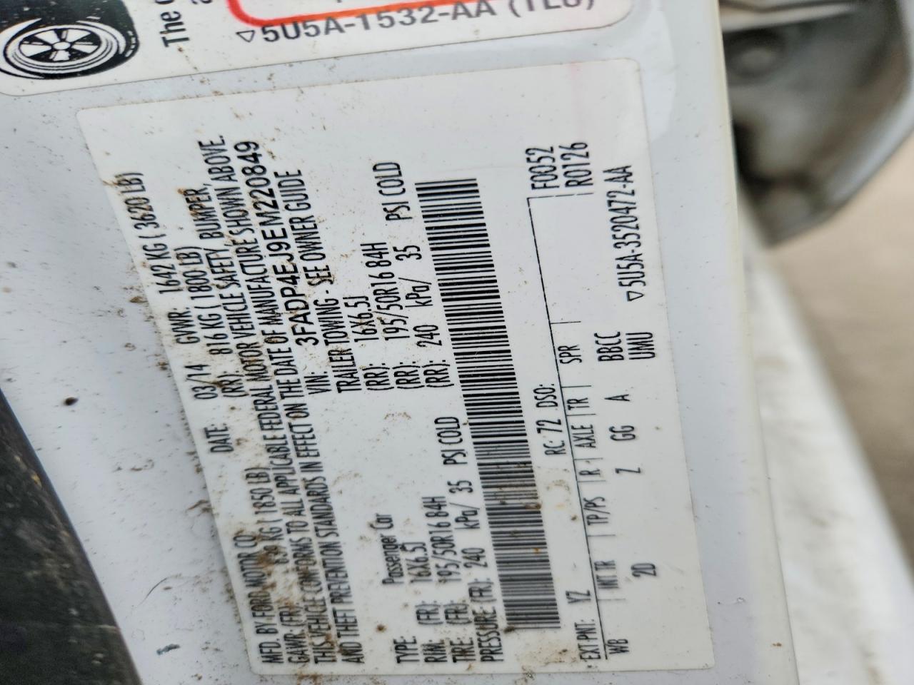 FORD FIESTA 2014 — 13