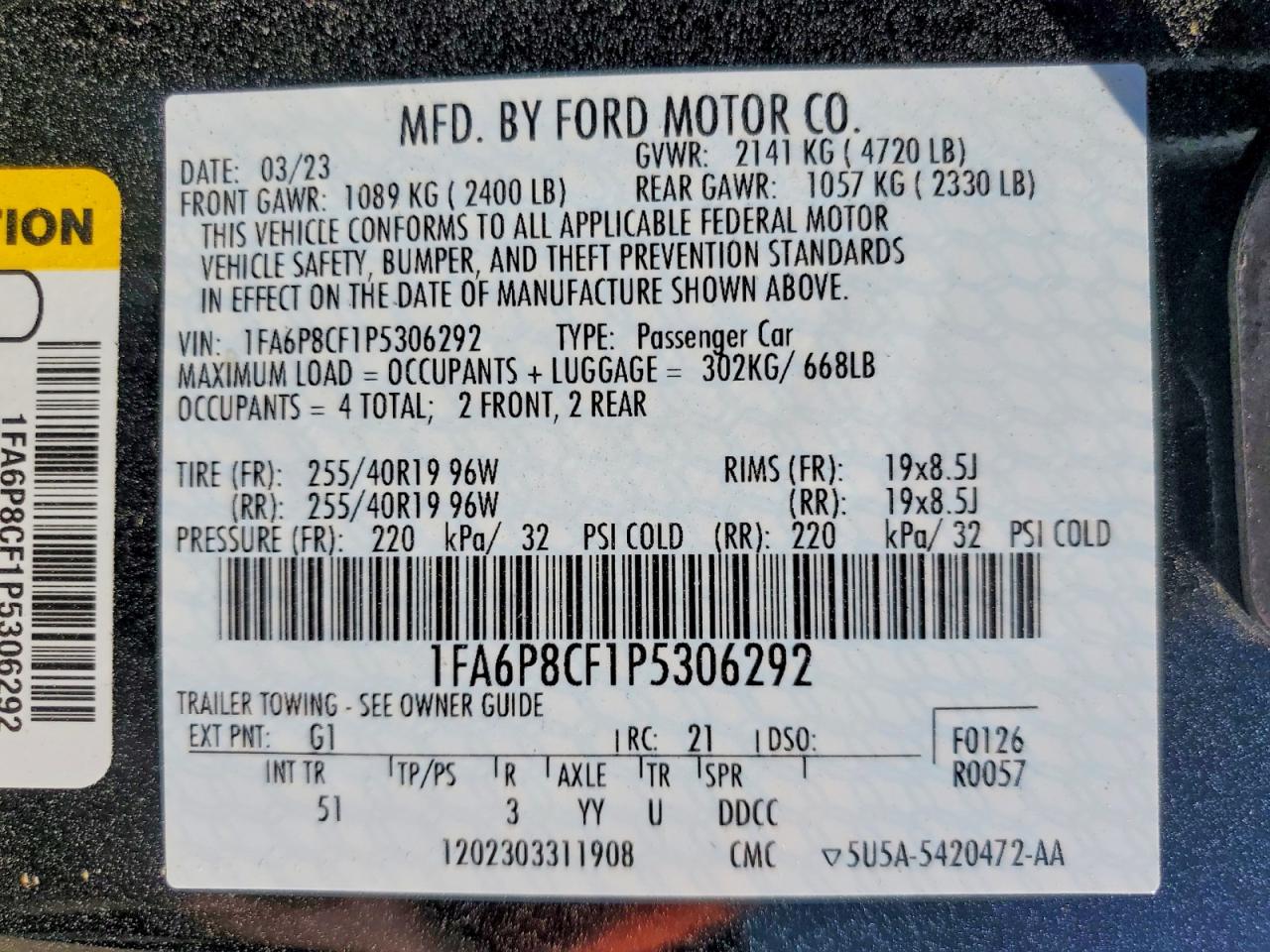 FORD MUSTANG 2023 — 14
