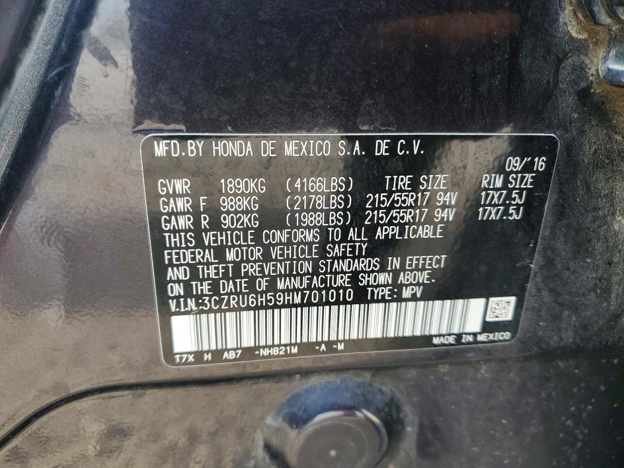 HONDA HR-V 2017 — 14