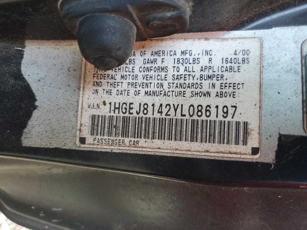 HONDA CIVIC 2000 — 13