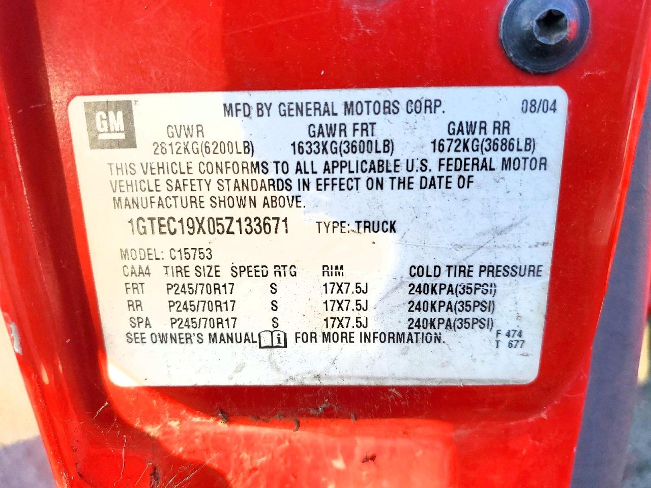 GMC SIERRA 1500 2005 — 13