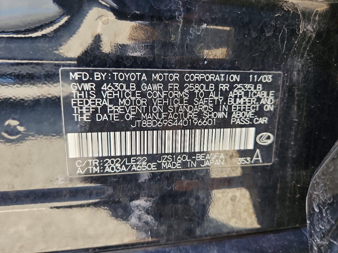 LEXUS GS 2004 — 13
