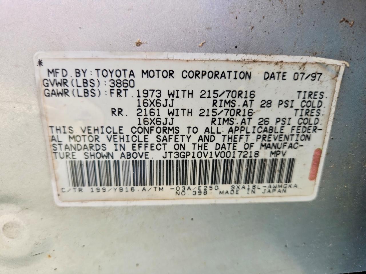 TOYOTA RAV4 1997 — 14