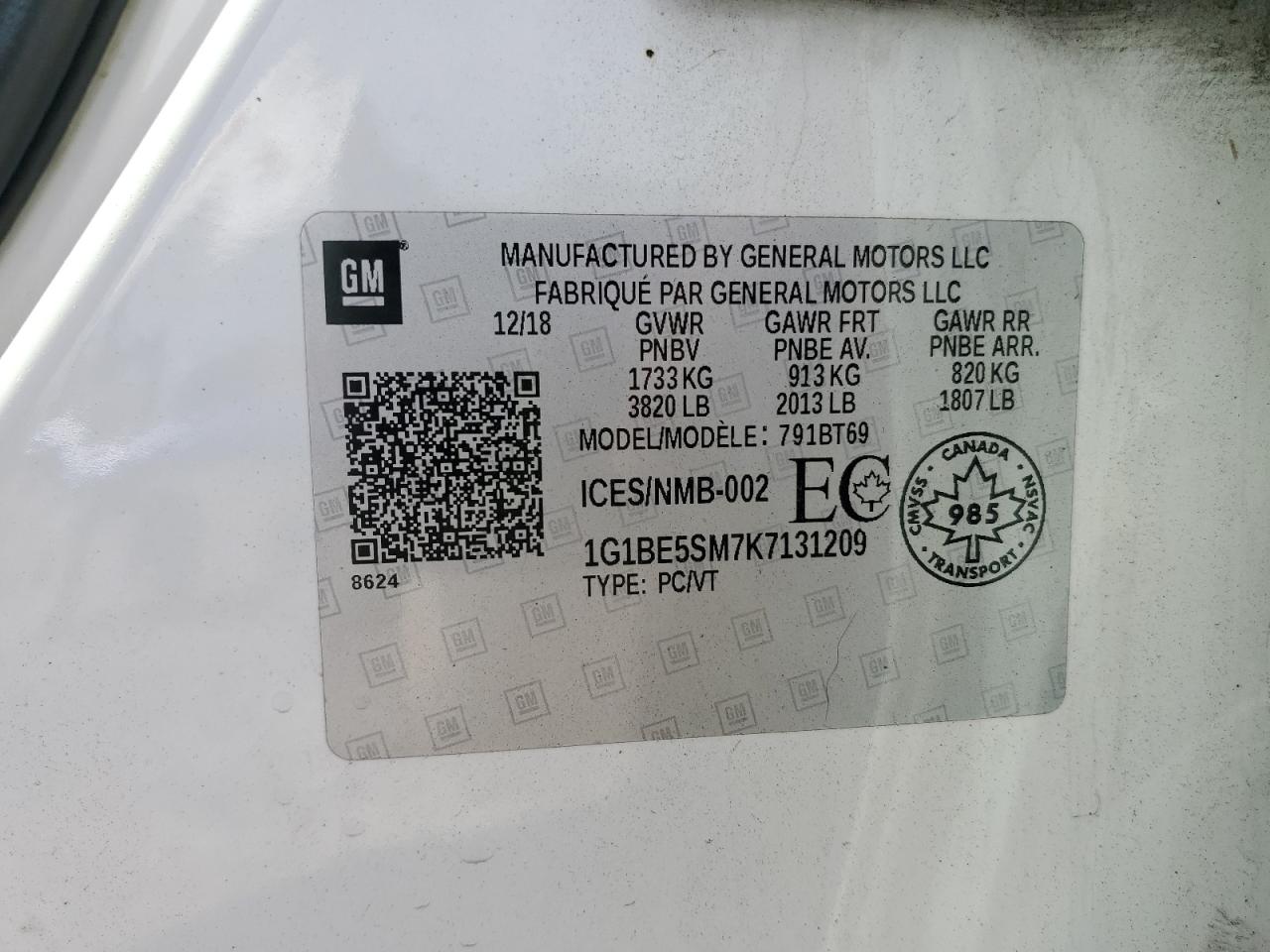 CHEVROLET CRUZE 2019 — 13
