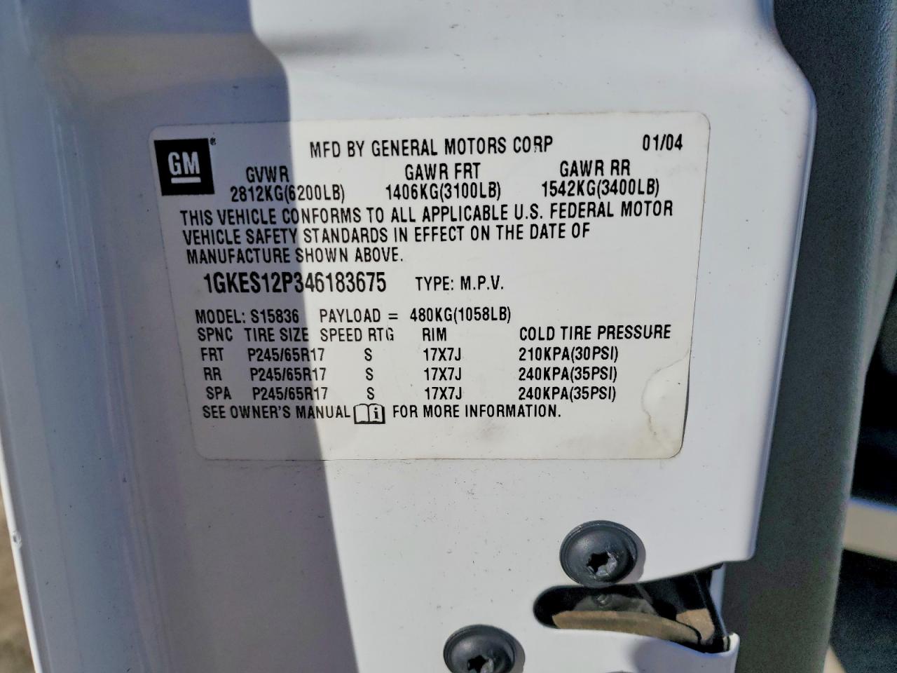 GMC ENVOY 2004 — 14