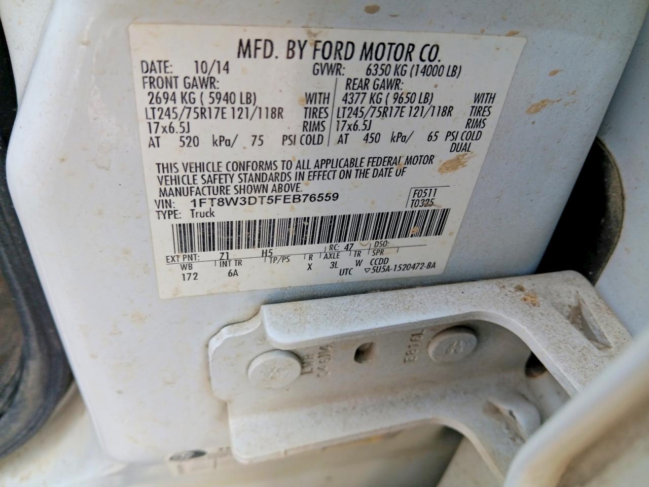 FORD F350 2015 — 13
