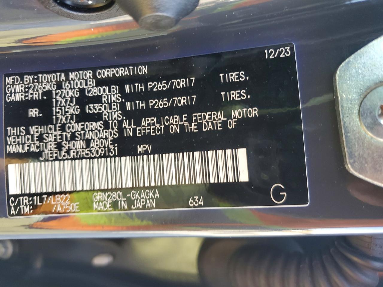 TOYOTA 4RUNNER 2024 — 14