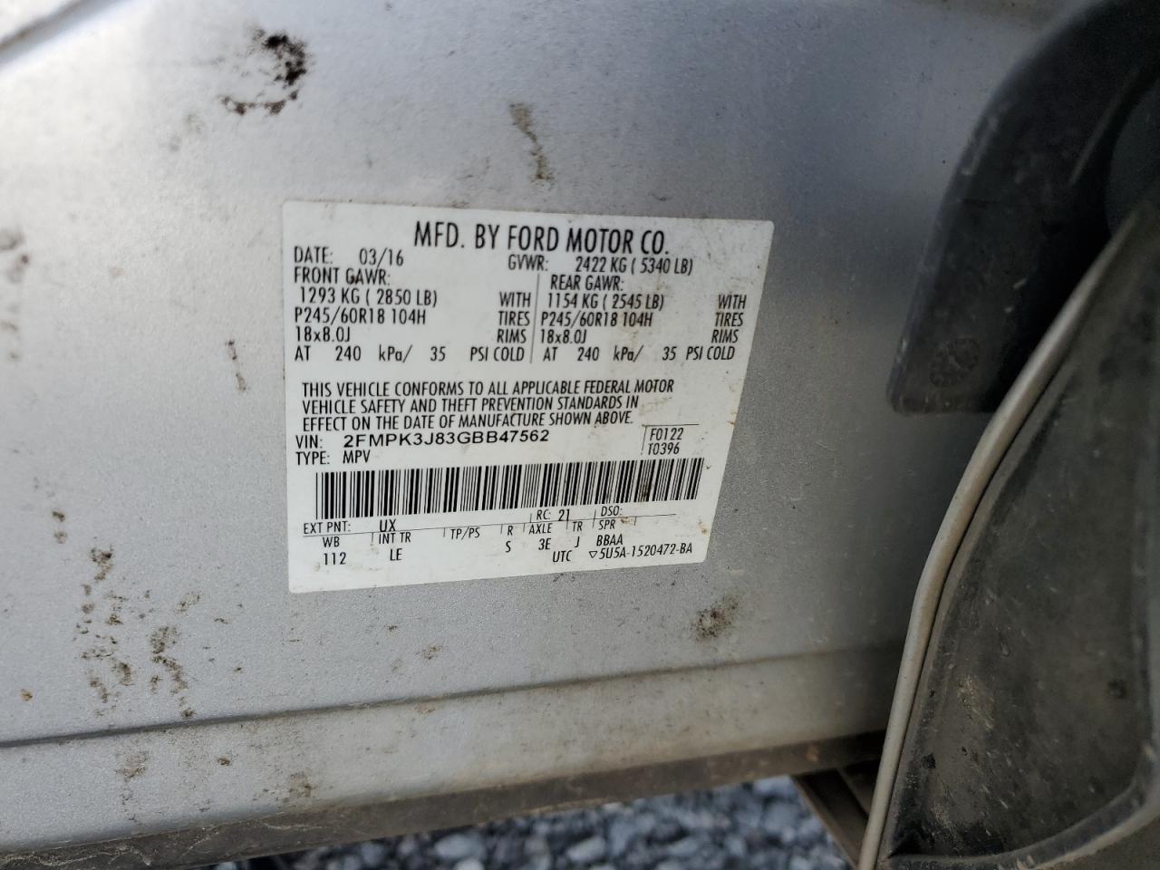 FORD EDGE 2016 — 13