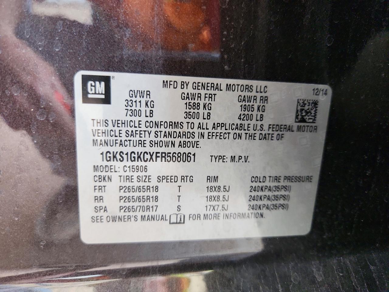 GMC YUKON XL 2015 — 14