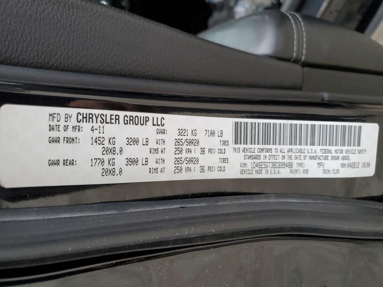 DODGE DURANGO 2011 — 15