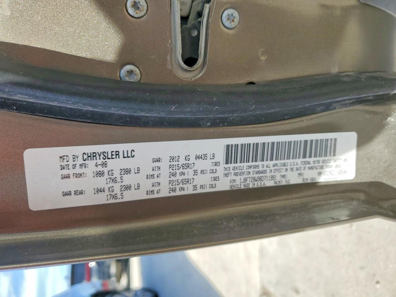 JEEP PATRIOT 2008 — 13