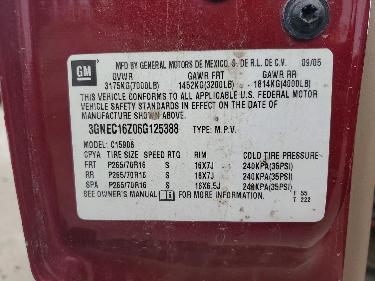CHEVROLET SUBURBAN 2006 — 14
