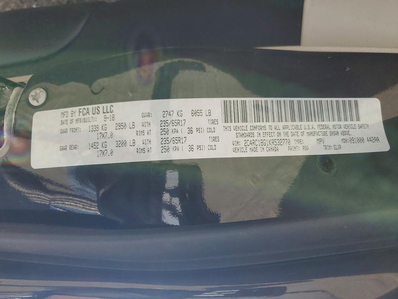 CHRYSLER PACIFICA 2019 — 15
