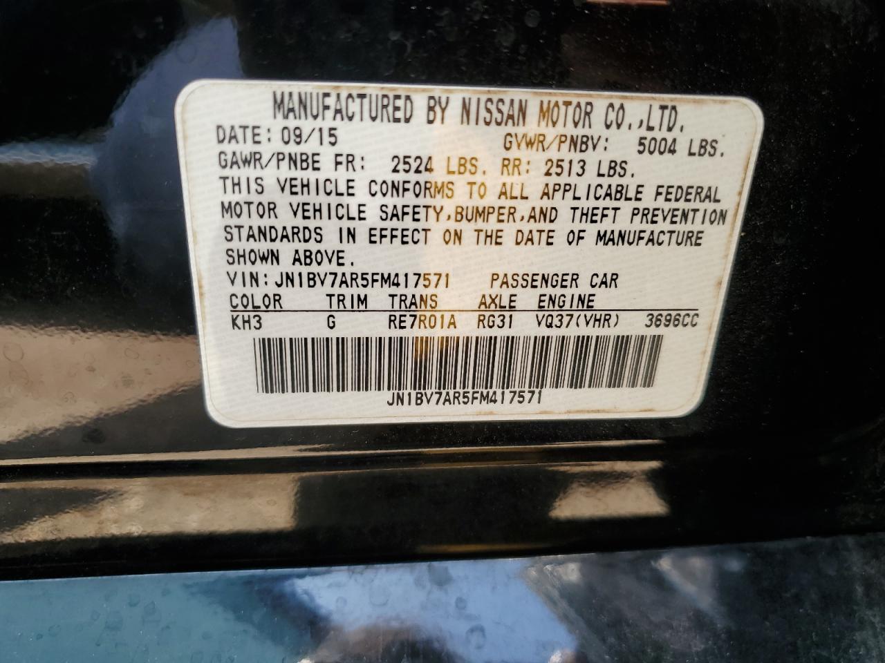 INFINITI Q50 2015 — 13