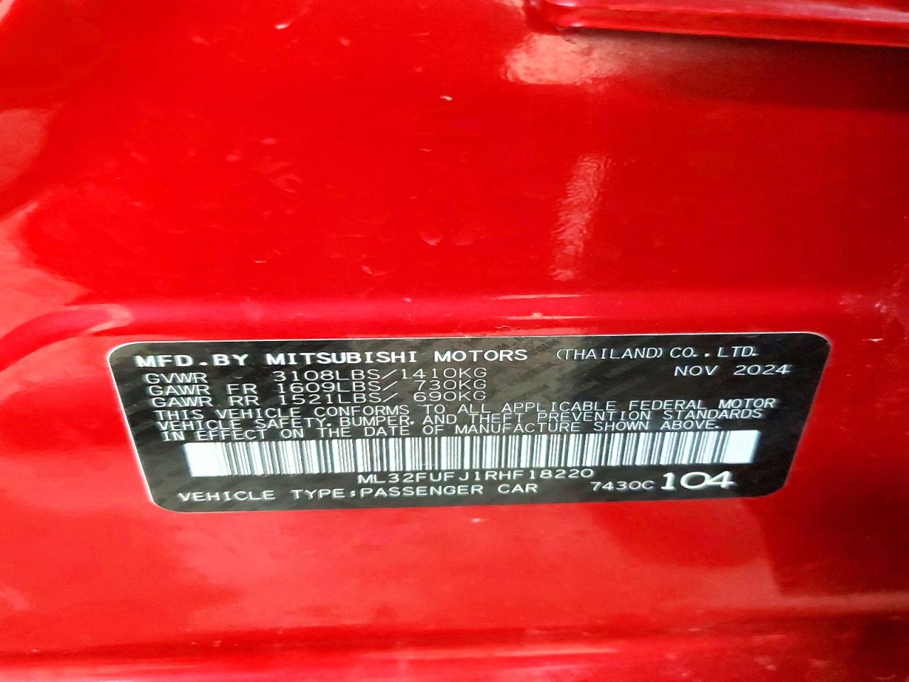 MITSUBISHI MIRAGE 2024 — 14