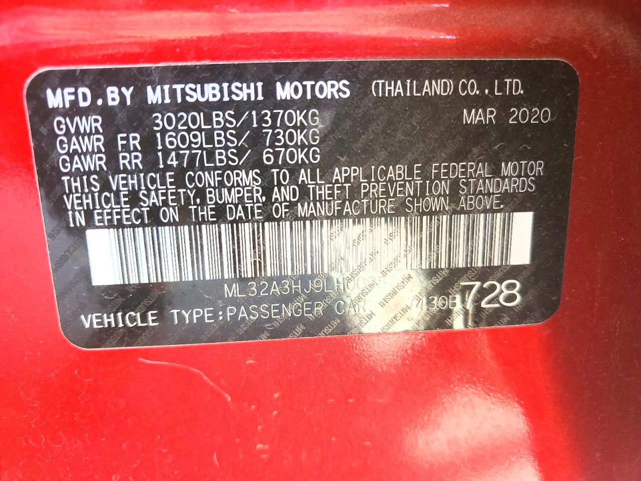 MITSUBISHI MIRAGE 2020 — 13