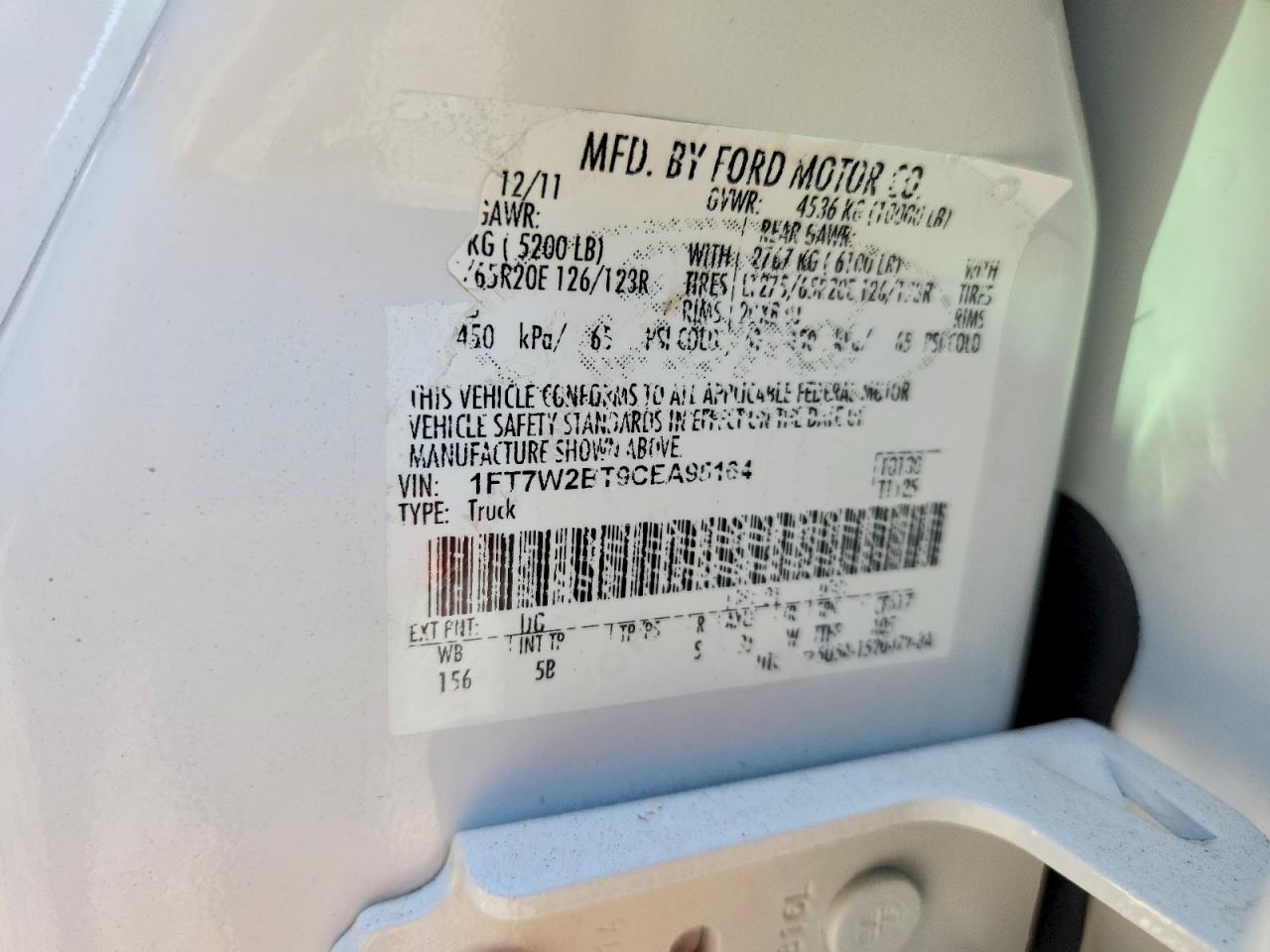 FORD F250 2012 — 14