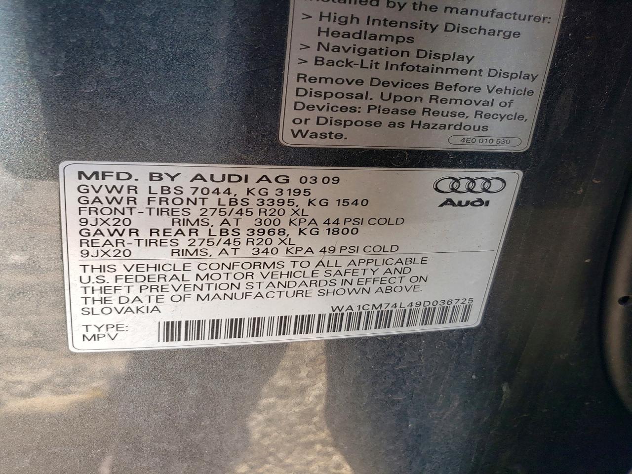 AUDI Q7 2009 — 14