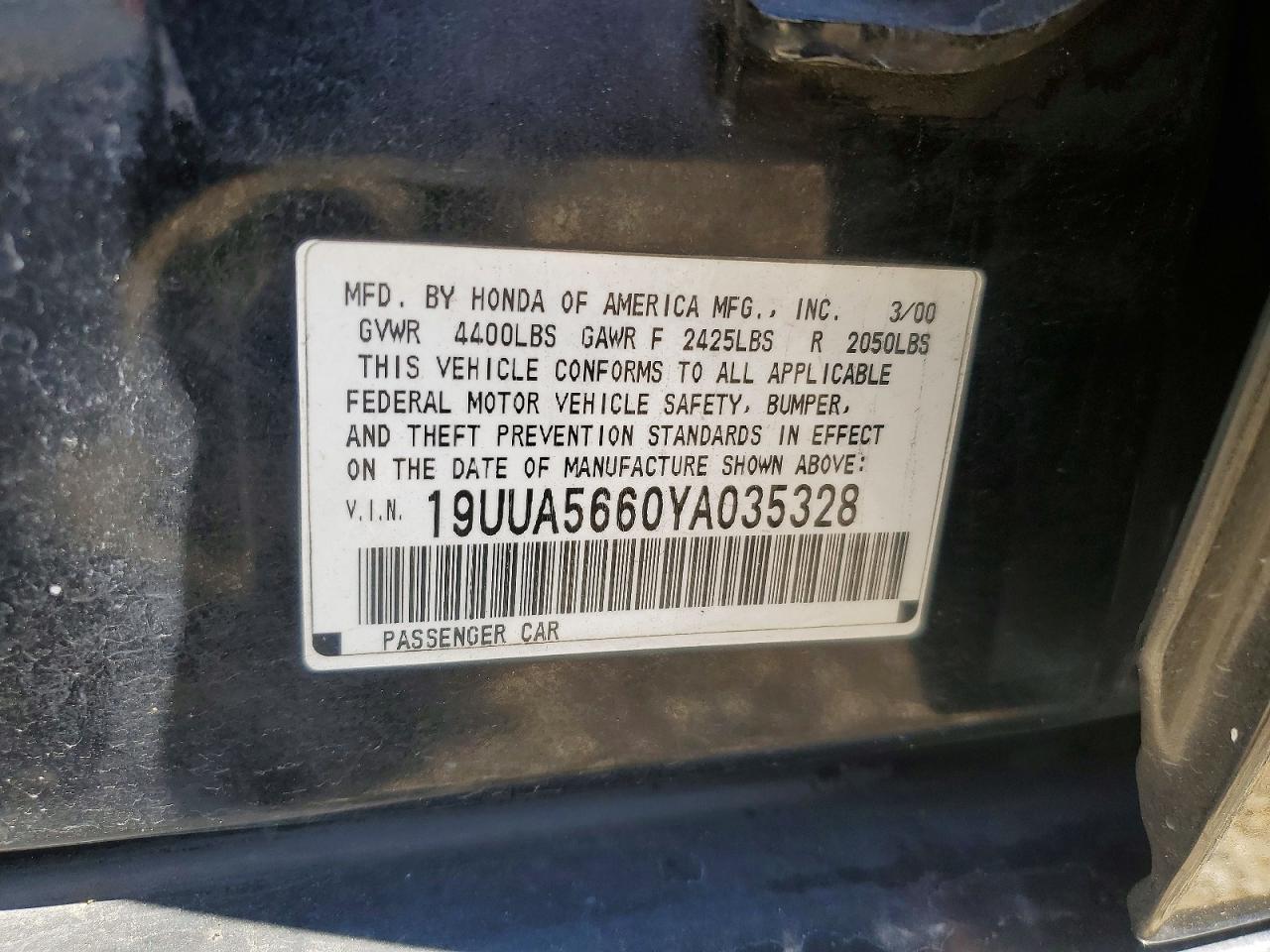 ACURA 3.2TL 2000 — 13