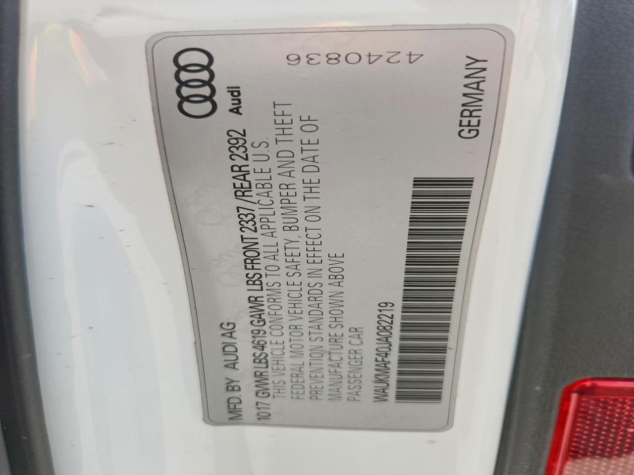 AUDI A4 2018 — 13