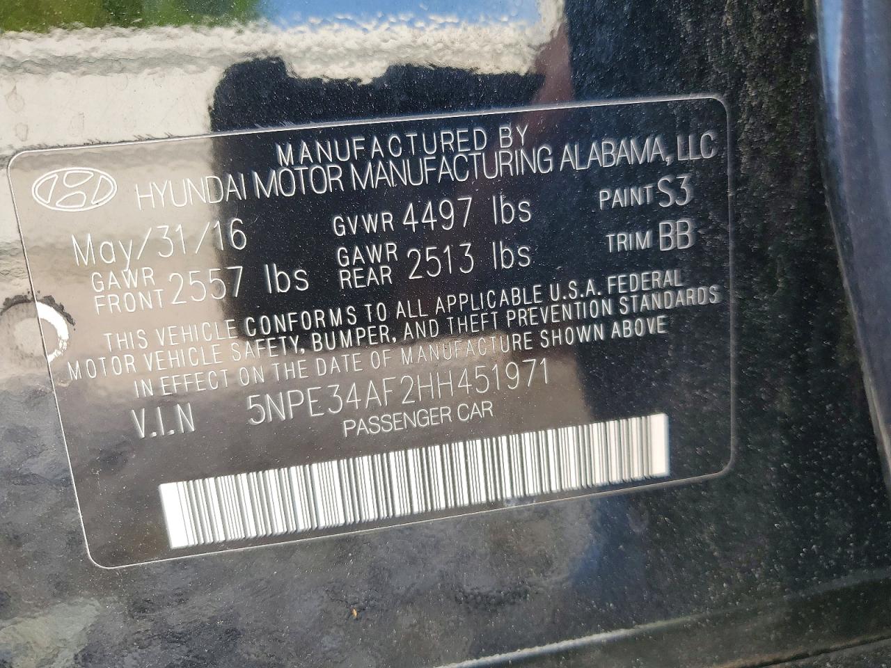 HYUNDAI SONATA 2017 — 14