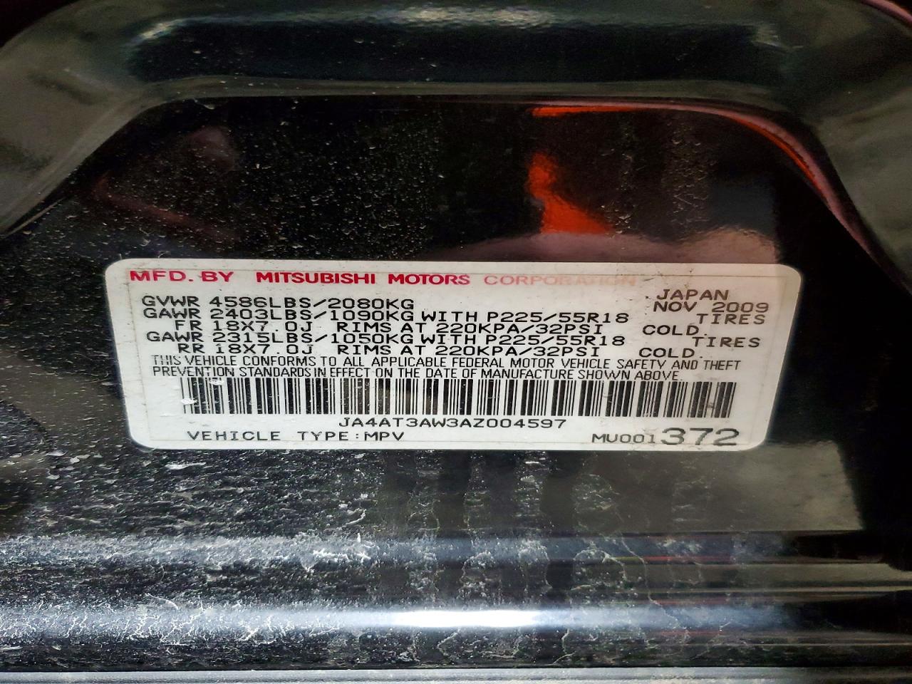 MITSUBISHI OUTLANDER 2010 — 14