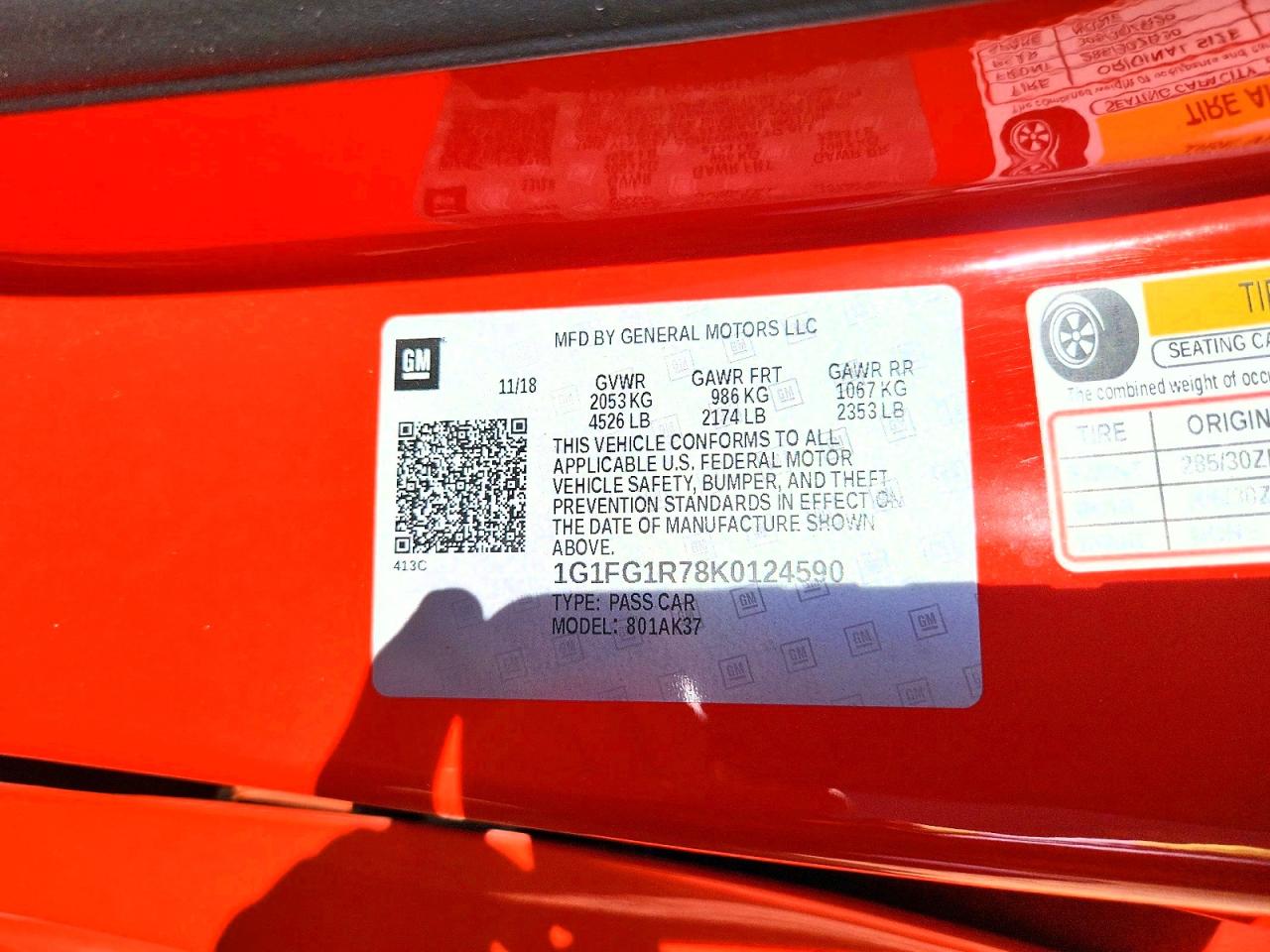 CHEVROLET CAMARO 2019 — 13