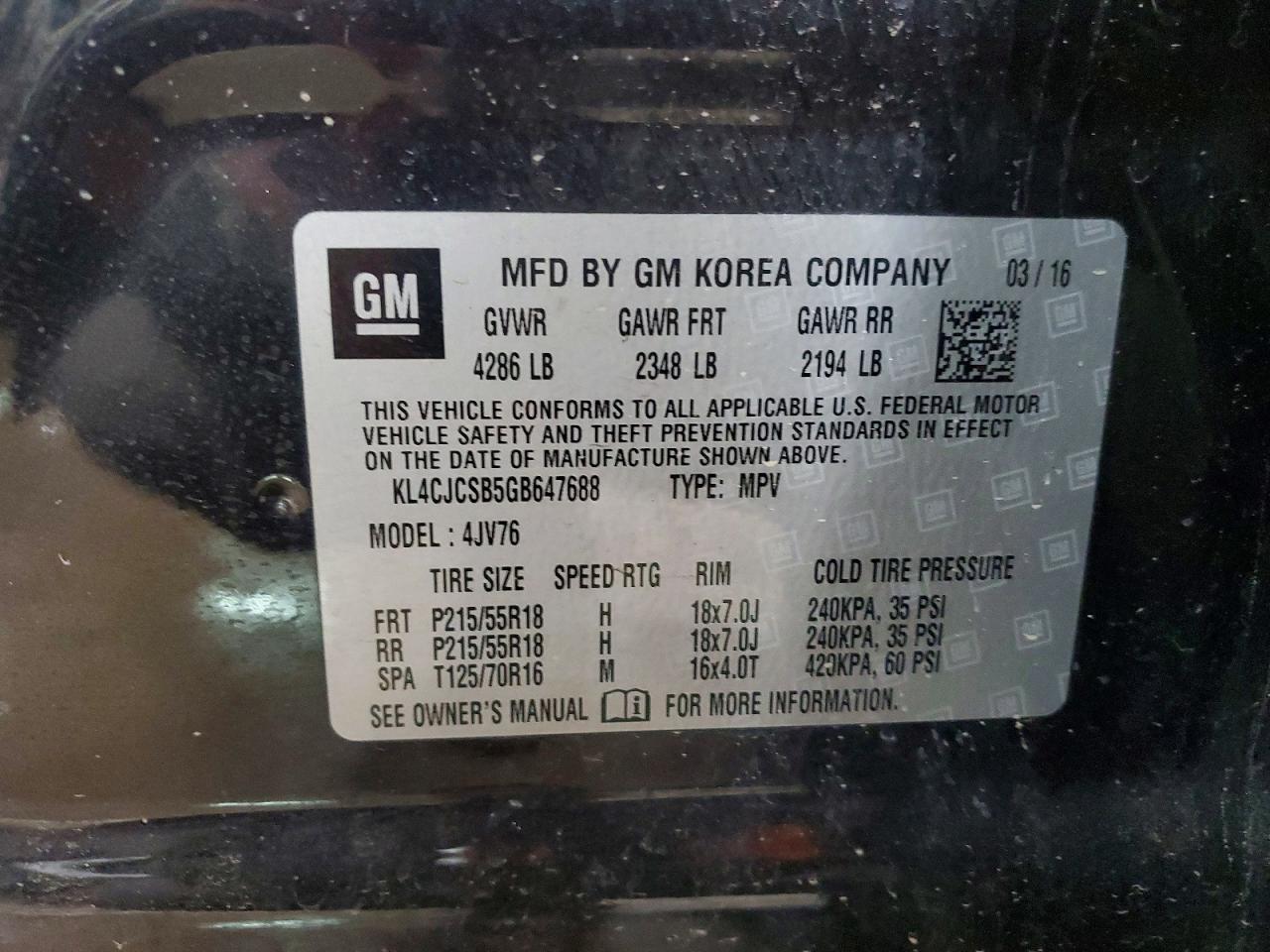 BUICK ENCORE 2016 — 13
