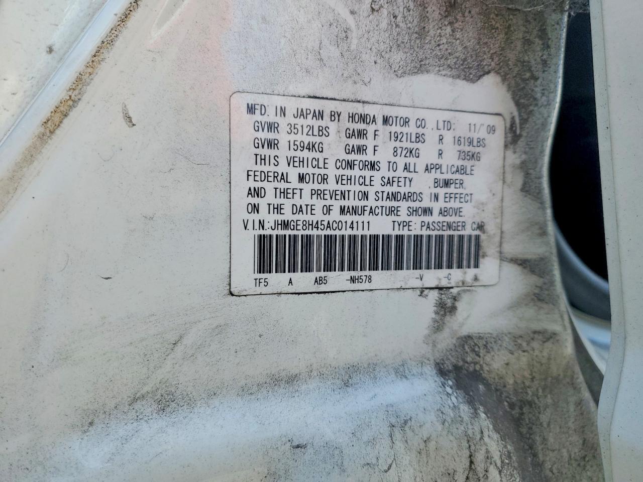 HONDA FIT 2010 — 14