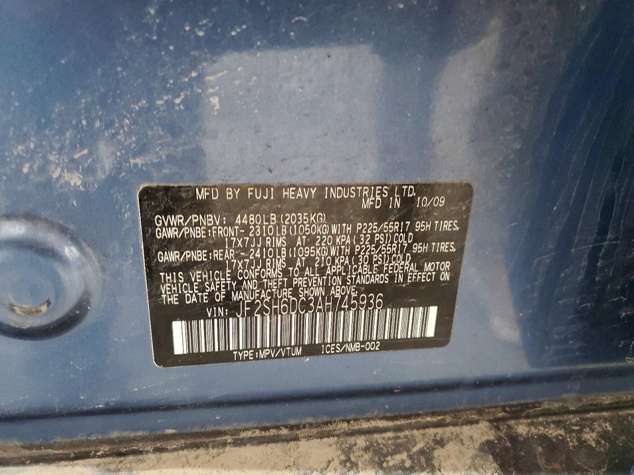 SUBARU FORESTER 2010 — 14