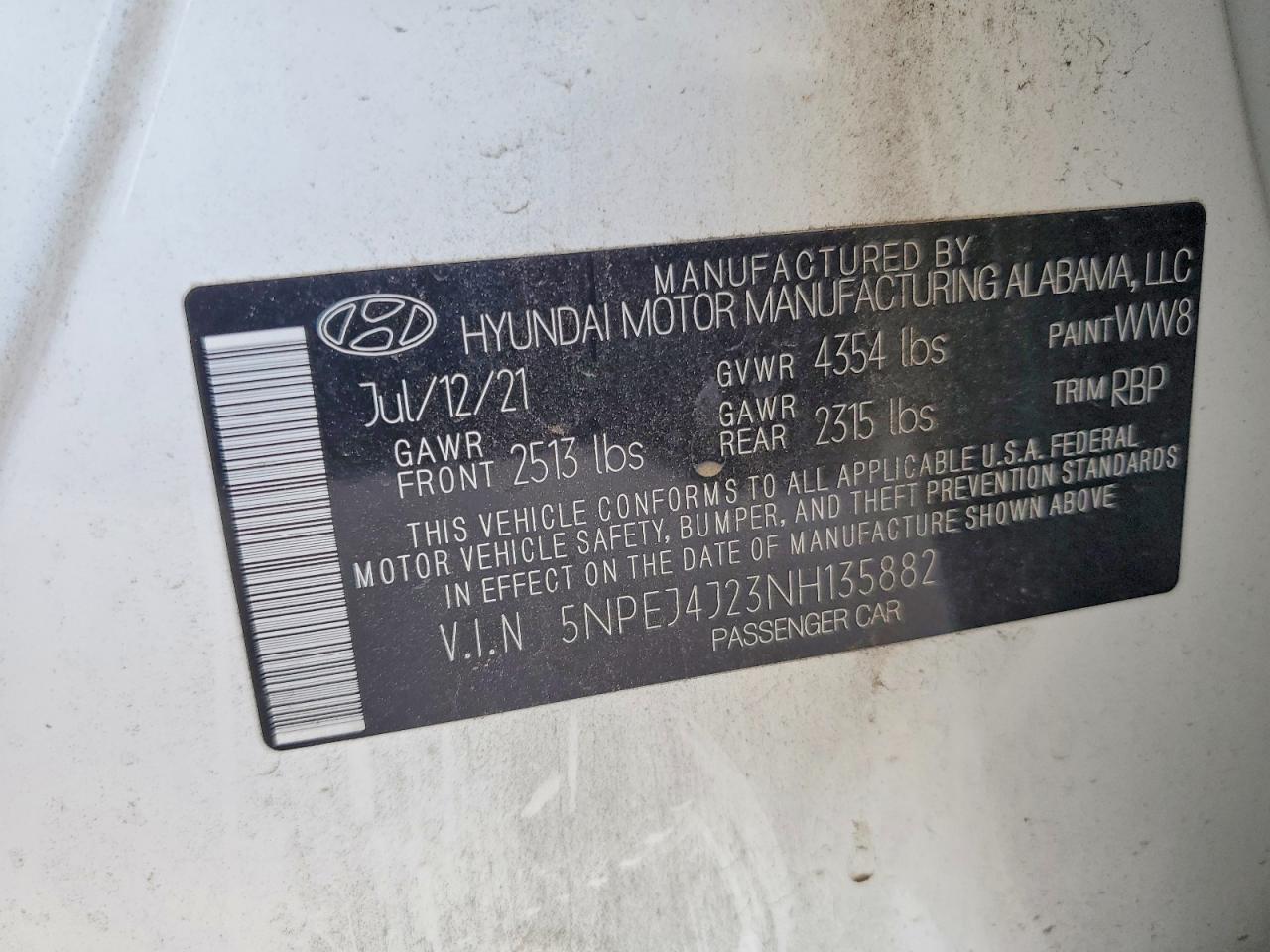 HYUNDAI SONATA 2022 — 13