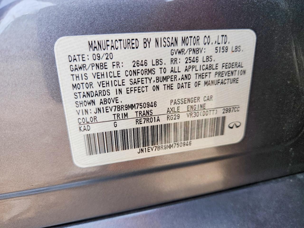 INFINITI Q50 2021 — 14