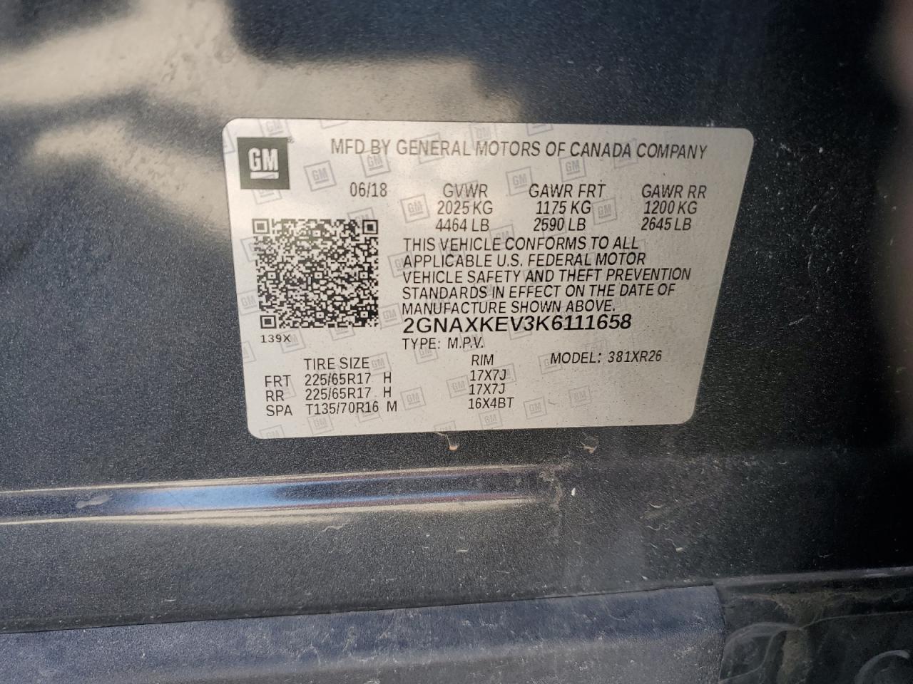 CHEVROLET EQUINOX 2019 — 15